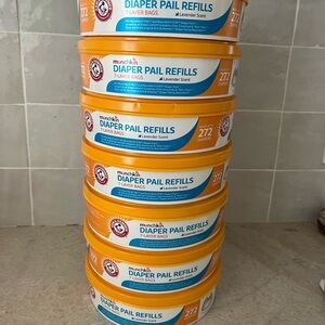 7 Munchkin + Arm&Hammer diaper pail refills,lavender scanted, LOT, NWT